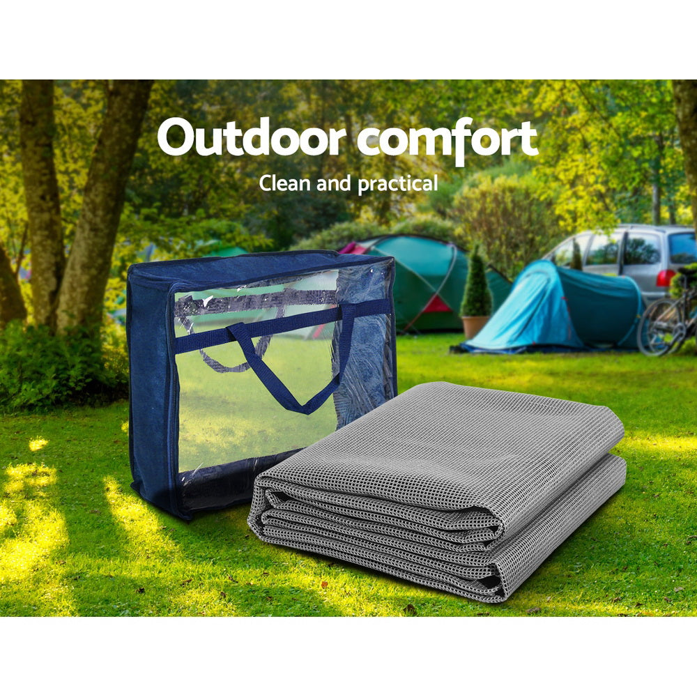 Weisshorn 3M X 2.5M Annex Matting Floor Mats Mesh Caravan Camping Annexe 2pcs ANNEXE-MAT-3M-GREY-LX2