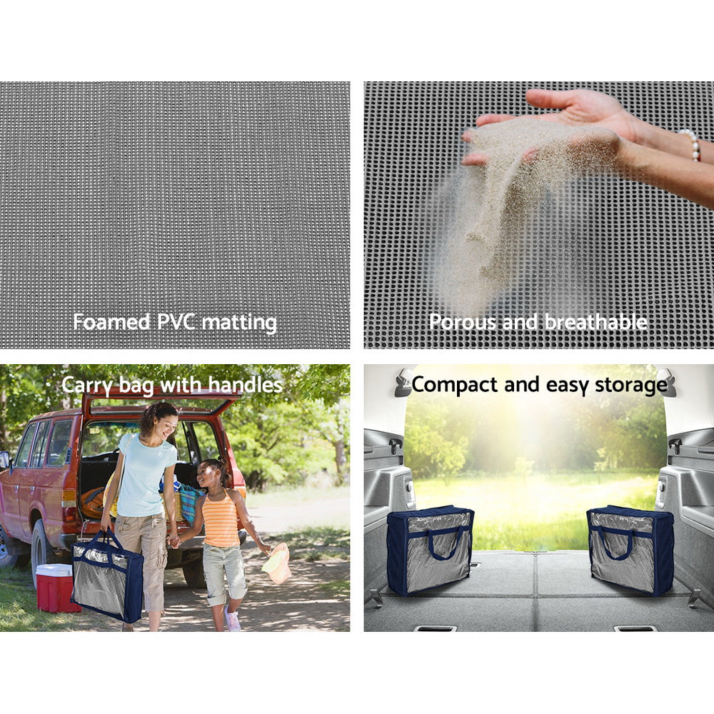 Weisshorn 3M X 2.5M Annex Matting Floor Mats Mesh Caravan Camping Annexe 2pcs ANNEXE-MAT-3M-GREY-LX2