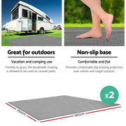Weisshorn 3M X 2.5M Annex Matting Floor Mats Mesh Caravan Camping Annexe 2pcs ANNEXE-MAT-3M-GREY-LX2
