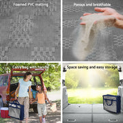 Weisshorn 4x2.5M Annex Matting 600GSM Floor Mats Hollow Design Mesh Caravan ANNEXE-MAT-4M-GREY