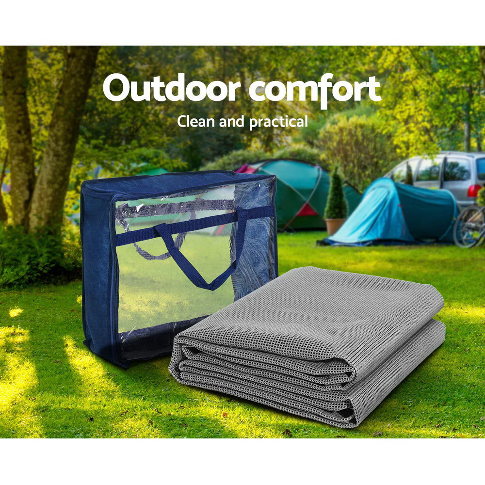 Weisshorn 4M X 2.5M Annex Matting Floor Mats Mesh Caravan Camping Annexe ANNEXE-MAT-4M-GREY-L