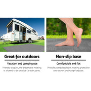 Weisshorn 6x2.5M Annex Matting 600GSM Floor Mats Hollow Design Mesh Caravan ANNEXE-MAT-6M-GREY