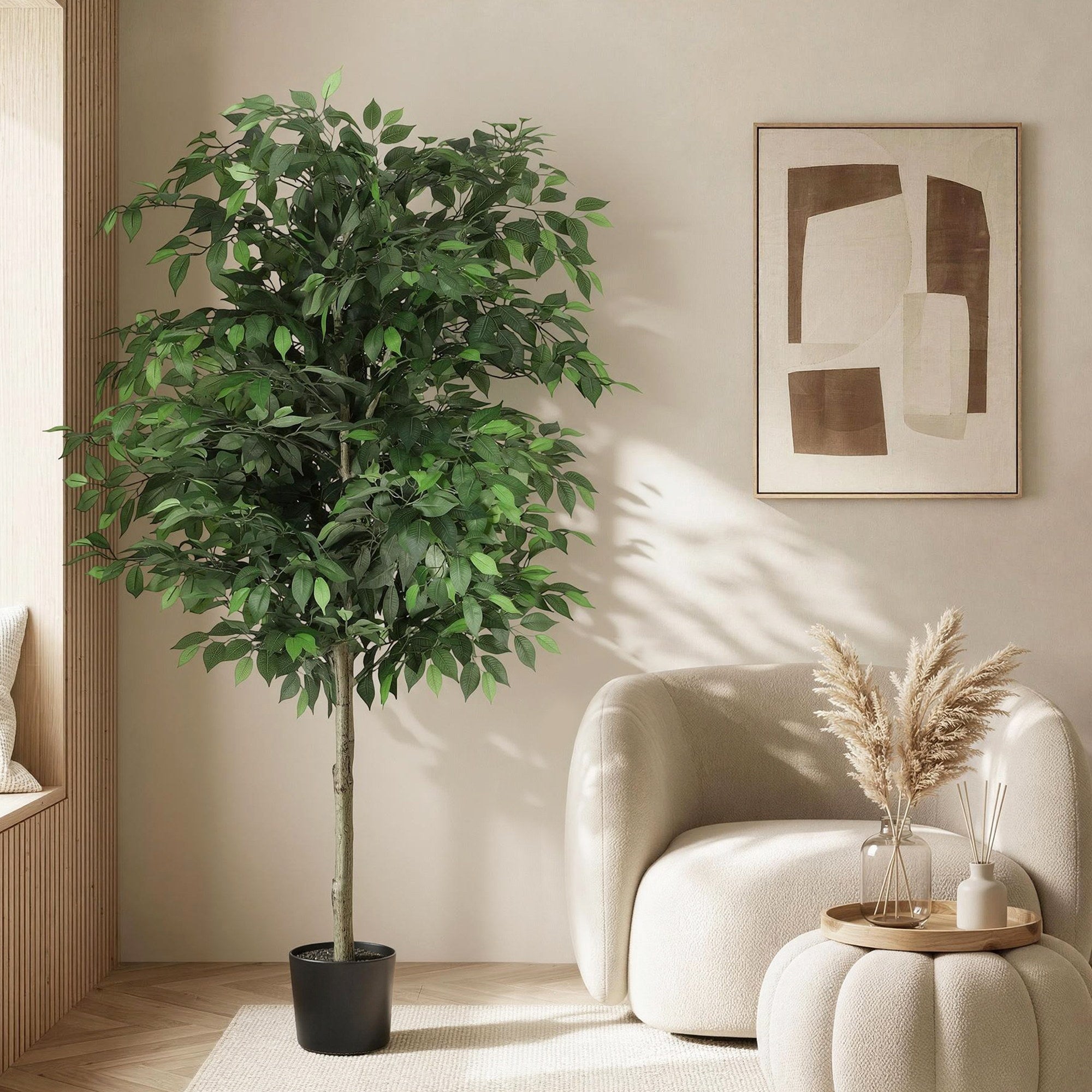 Artiss 180cm Artificial Ficus Tree Faux Trees Indoor Decor Artificial Plants Lifelike Plant 1.8M AP-TREE-FICUS-180