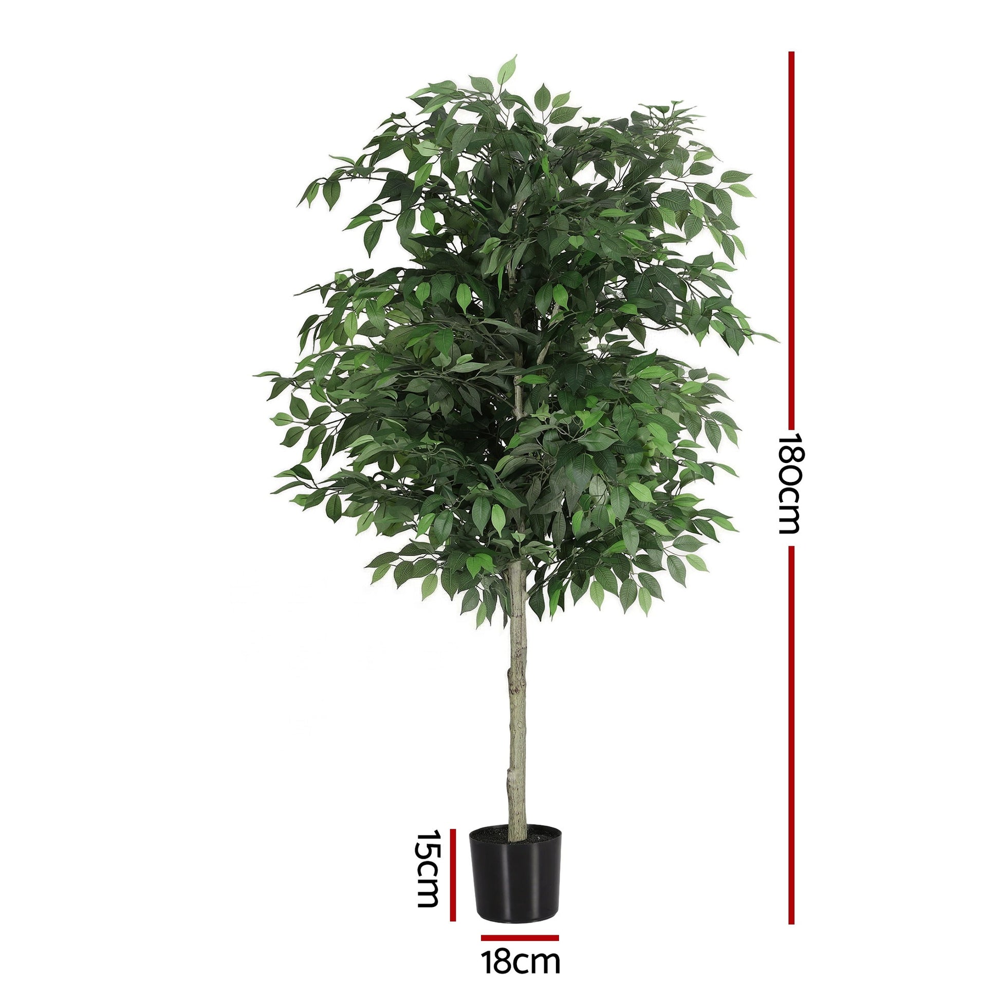 Artiss 180cm Artificial Ficus Tree Faux Trees Indoor Decor Artificial Plants Lifelike Plant 1.8M AP-TREE-FICUS-180