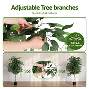 Artiss 180cm Artificial Ficus Tree Faux Trees Indoor Decor Artificial Plants Lifelike Plant 1.8M AP-TREE-FICUS-180