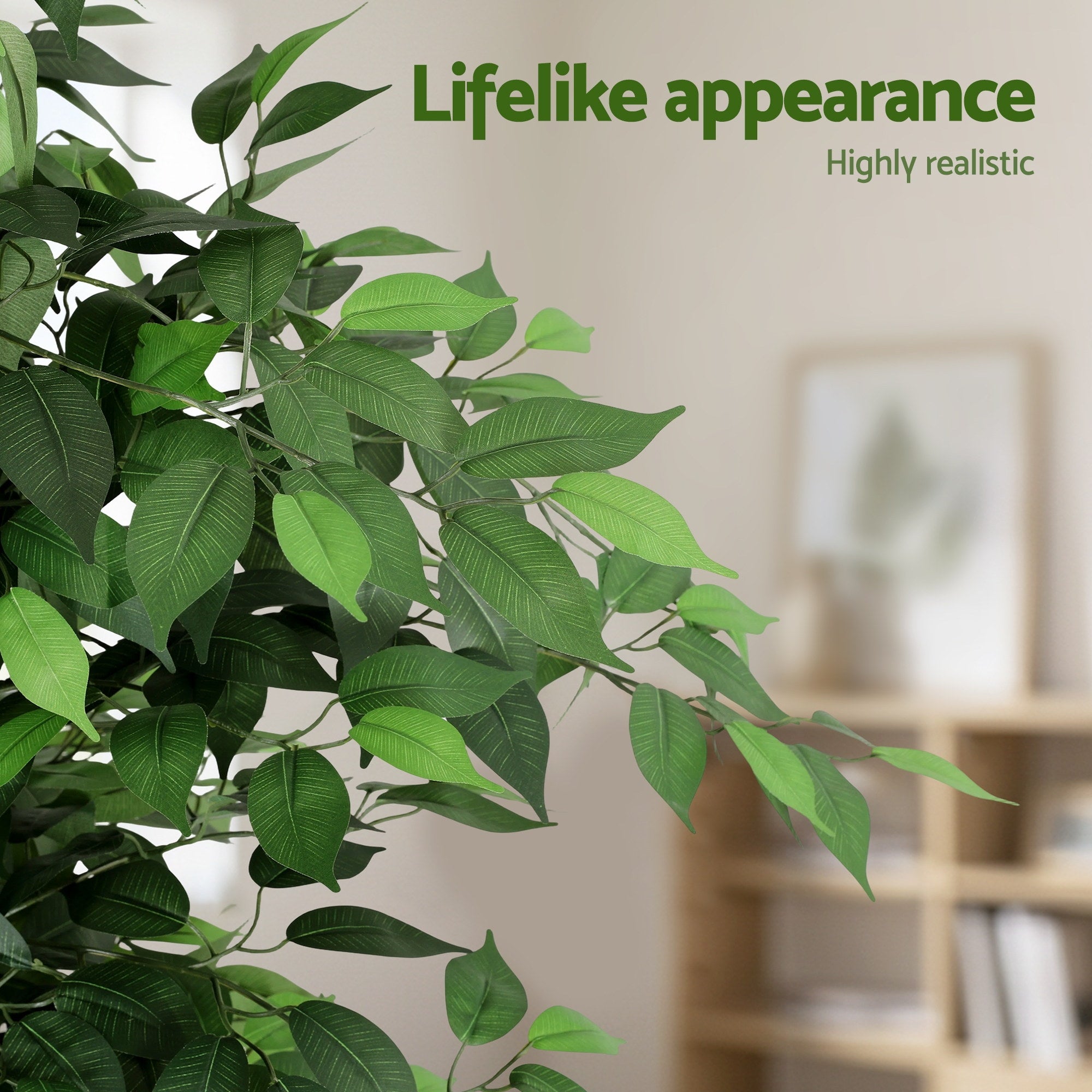 Artiss 180cm Artificial Ficus Tree Faux Trees Indoor Decor Artificial Plants Lifelike Plant 1.8M AP-TREE-FICUS-180