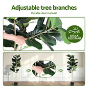 Artiss 150cm Artificial Fiddle Tree Faux Trees Indoor Decor Artificial Plants Lifelike Plant 1.5M AP-TREE-FIDDLE-150