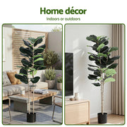 Artiss 150cm Artificial Fiddle Tree Faux Trees Indoor Decor Artificial Plants Lifelike Plant 1.5M AP-TREE-FIDDLE-150