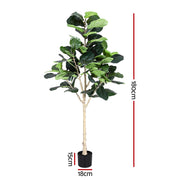 Artiss 180cm Artificial Fiddle Tree Faux Trees Indoor Decor Artificial Plants Lifelike Plant 1.8M AP-TREE-FIDDLE-180