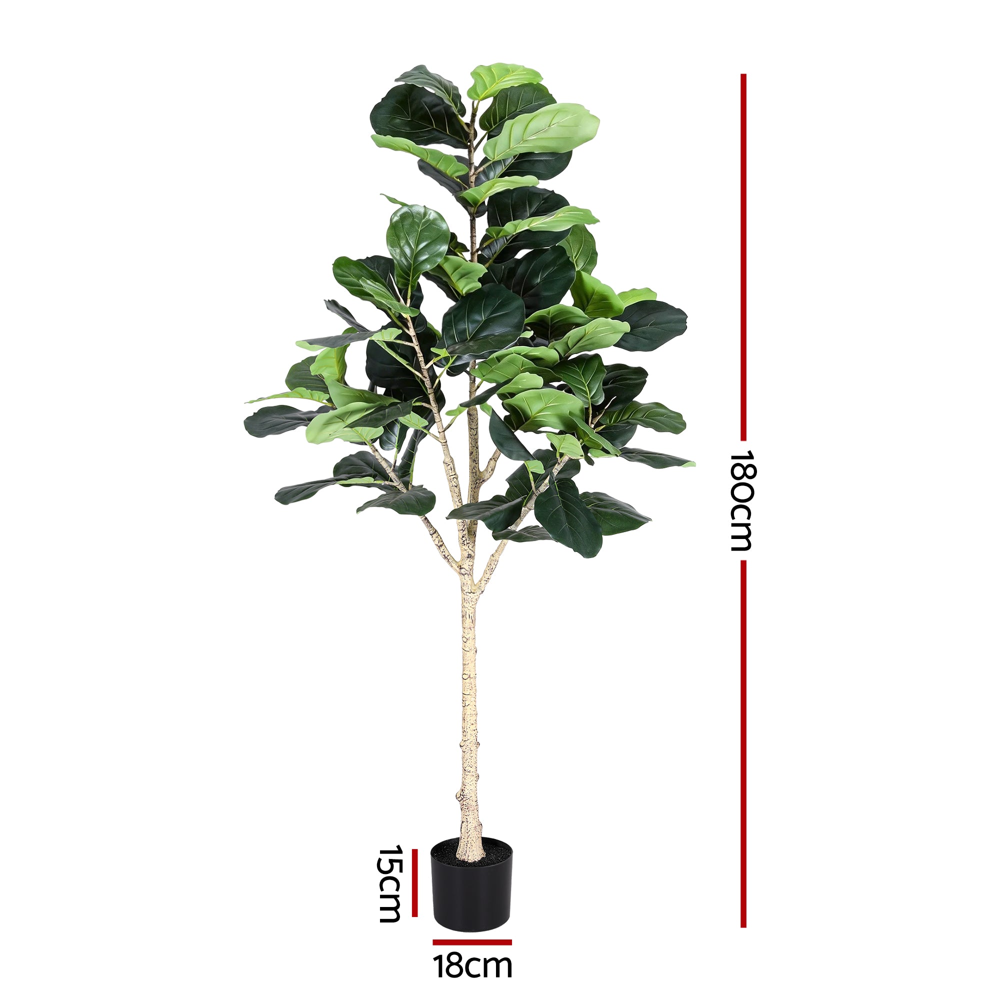 Artiss 180cm Artificial Fiddle Tree Faux Trees Indoor Decor Artificial Plants Lifelike Plant 1.8M AP-TREE-FIDDLE-180