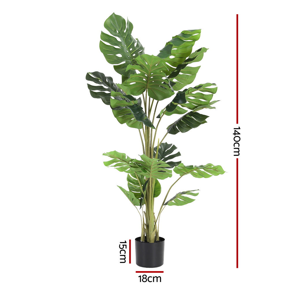 Artiss 140cm Artificial Monstera Tree Faux Trees Indoor Decor Artificial Plants Lifelike Plant 1.4M AP-TREE-MONS-140