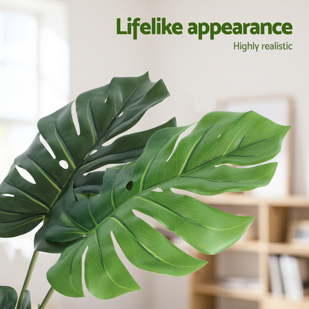 Artiss 140cm Artificial Monstera Tree Faux Trees Indoor Decor Artificial Plants Lifelike Plant 1.4M AP-TREE-MONS-140