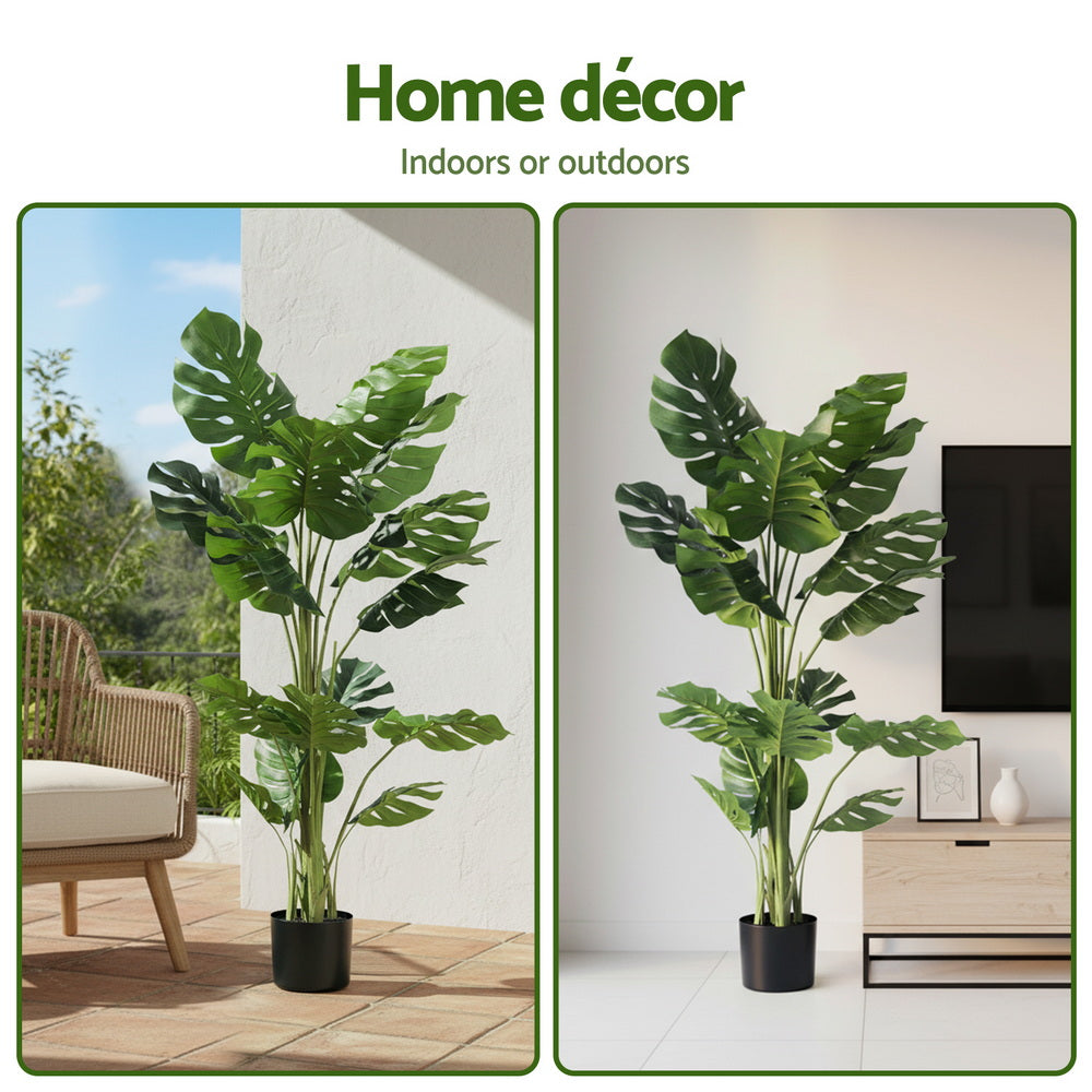 Artiss 140cm Artificial Monstera Tree Faux Trees Indoor Decor Artificial Plants Lifelike Plant 1.4M AP-TREE-MONS-140