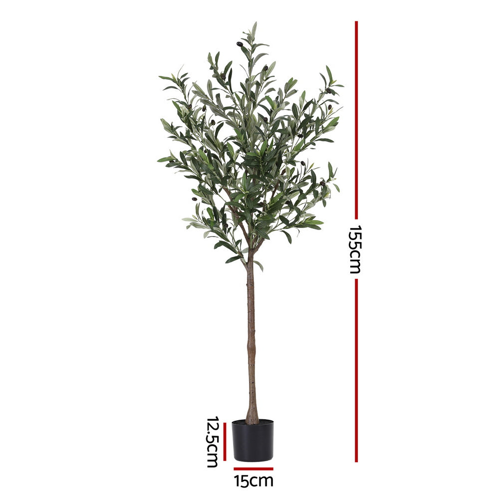 Artiss 155cm Artificial Olive Tree Faux Trees Indoor Decor Artificial Plants Lifelike Plant AP-TREE-OLIVE-155