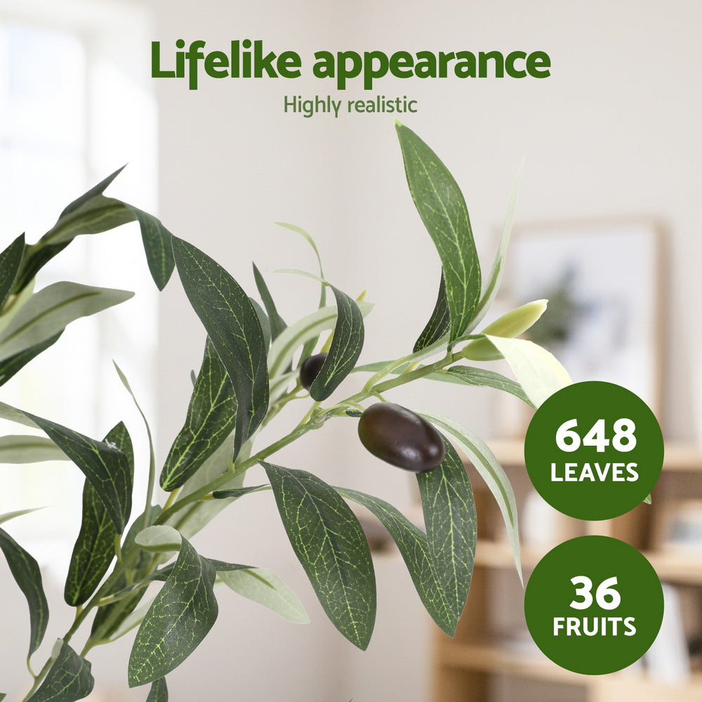 Artiss 155cm Artificial Olive Tree Faux Trees Indoor Decor Artificial Plants Lifelike Plant AP-TREE-OLIVE-155