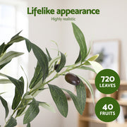 Artiss 180cm Artificial Olive Tree Faux Trees Indoor Decor Artificial Plants Lifelike Plant 1.8M AP-TREE-OLIVE-180