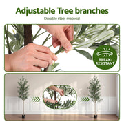Artiss 210cm Artificial Olive Tree Faux Trees Indoor Decor Artificial Plants Lifelike Plant 2.1M AP-TREE-OLIVE-210