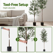 Artiss 210cm Artificial Olive Tree Faux Trees Indoor Decor Artificial Plants Lifelike Plant 2.1M AP-TREE-OLIVE-210