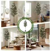 Artiss 210cm Artificial Olive Tree Faux Trees Indoor Decor Artificial Plants Lifelike Plant 2.1M AP-TREE-OLIVE-210