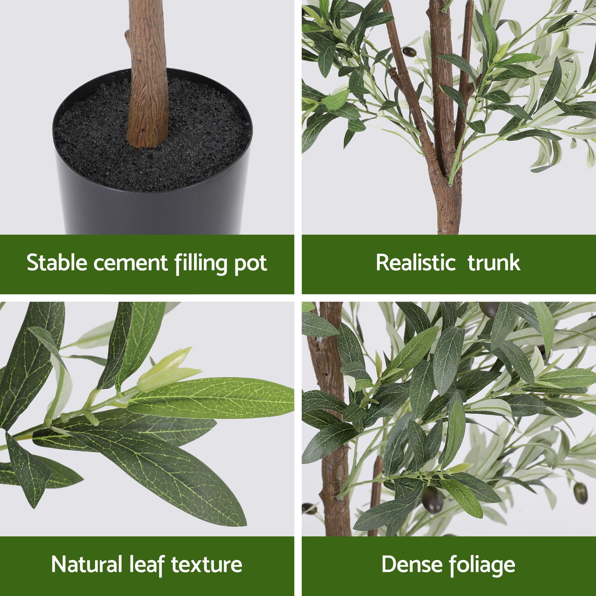 Artiss 210cm Artificial Olive Tree Faux Trees Indoor Decor Artificial Plants Lifelike Plant 2.1M AP-TREE-OLIVE-210