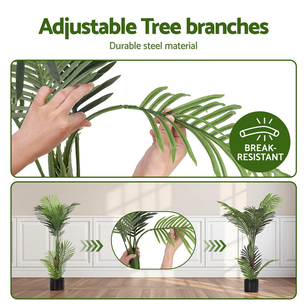 Artiss 100cm Artificial Palm Tree Faux Trees Indoor Decor Artificial Plants Lifelike Plant AP-TREE-PALM-100