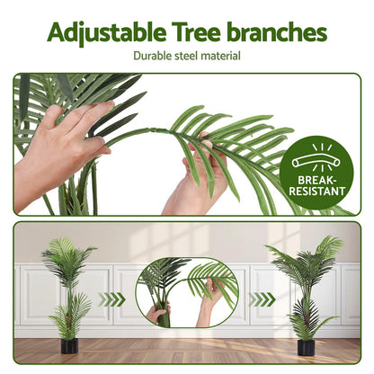 Artiss 100cm Artificial Palm Tree Faux Trees Indoor Decor Artificial Plants Lifelike Plant AP-TREE-PALM-100
