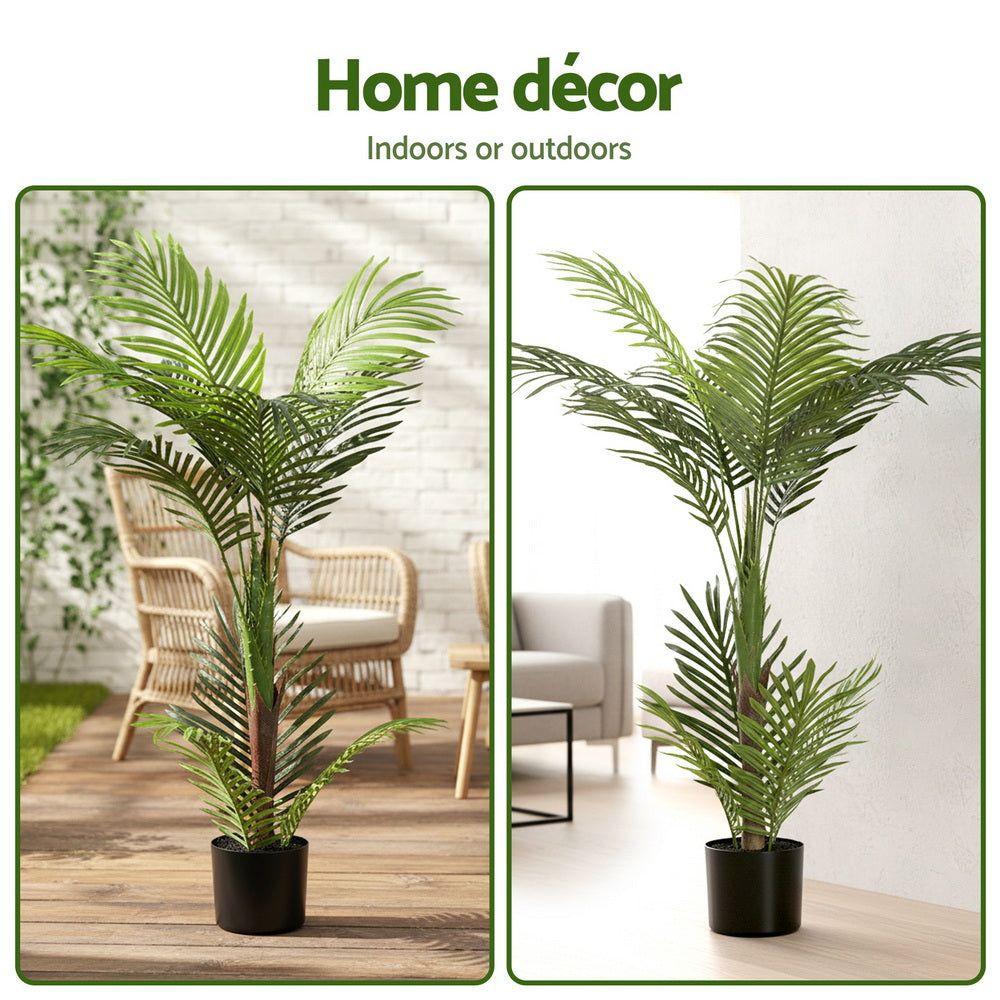 Artiss 100cm Artificial Palm Tree Faux Trees Indoor Decor Artificial Plants Lifelike Plant AP-TREE-PALM-100