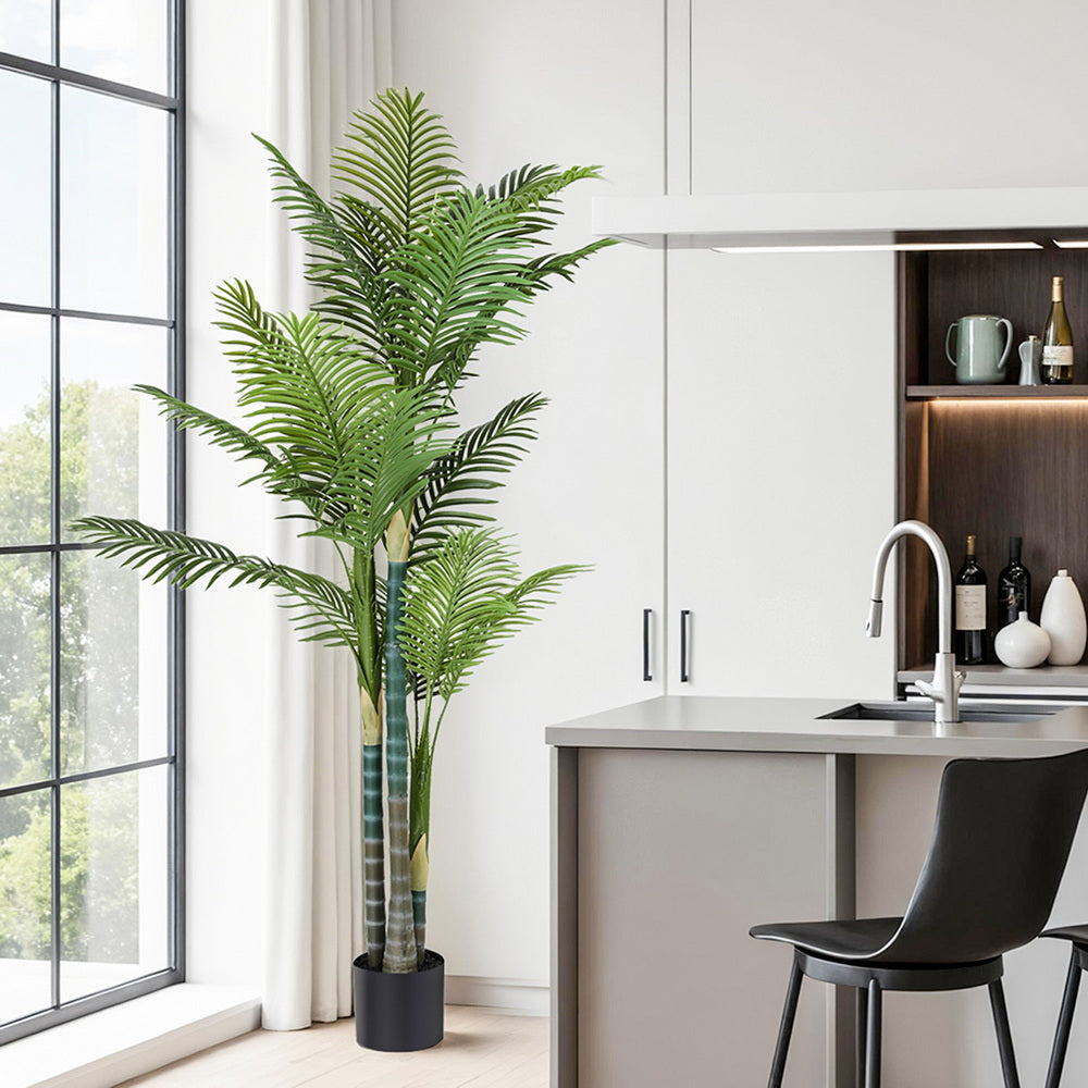 Artiss 180cm Artificial Palm Tree Faux Trees Indoor Decor Artificial Plants Lifelike Plant 1.8M AP-TREE-PALM-180