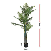 Artiss 180cm Artificial Palm Tree Faux Trees Indoor Decor Artificial Plants Lifelike Plant 1.8M AP-TREE-PALM-180