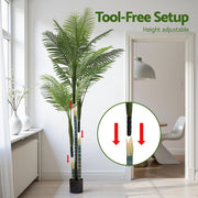 Artiss 180cm Artificial Palm Tree Faux Trees Indoor Decor Artificial Plants Lifelike Plant 1.8M AP-TREE-PALM-180