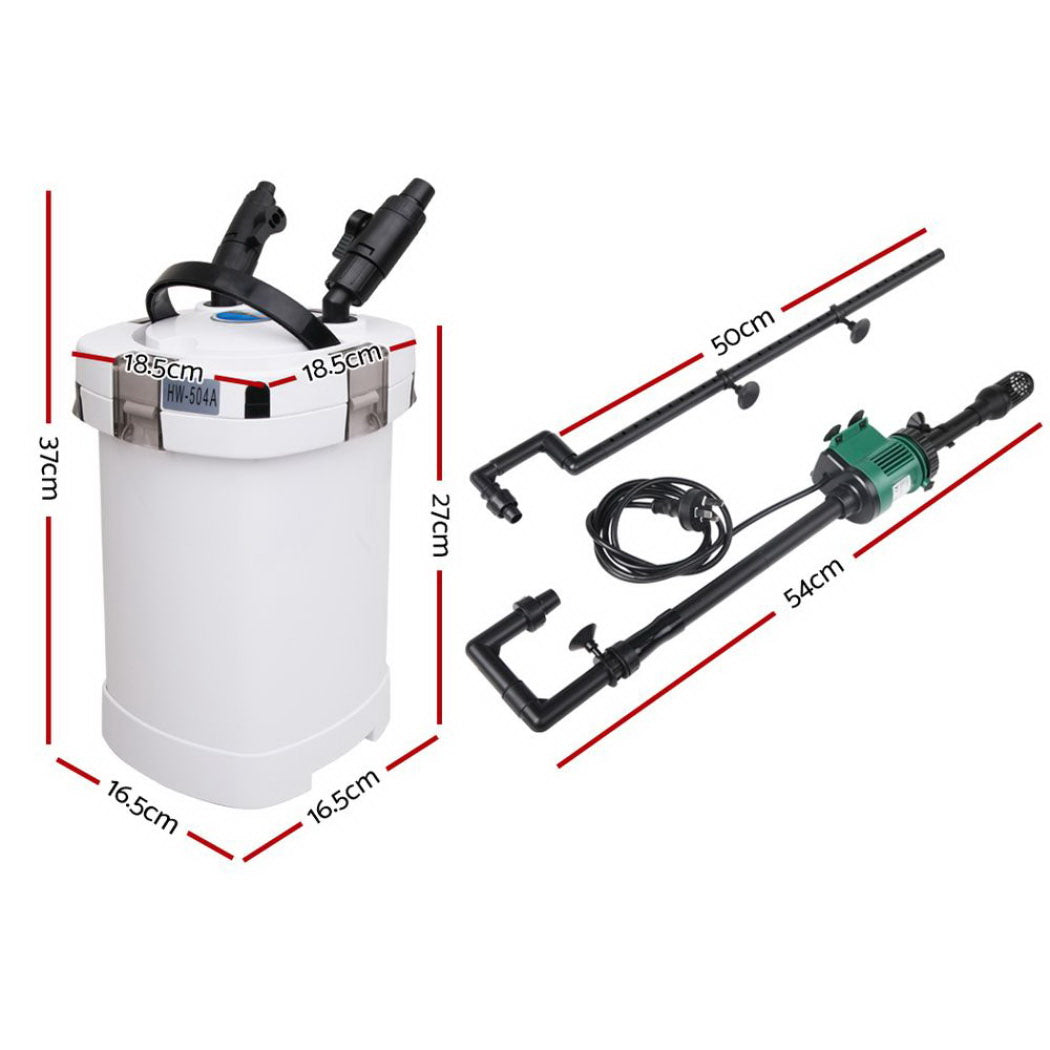 Giantz Aquarium Filter Fish Tank External Canister Water Pump 1250L/H AQ-FP-HW1250L