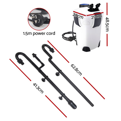 Giantz Aquarium Filter Fish Tank External Canister Water Pump 2400L/H AQ-UVF-HW2400L