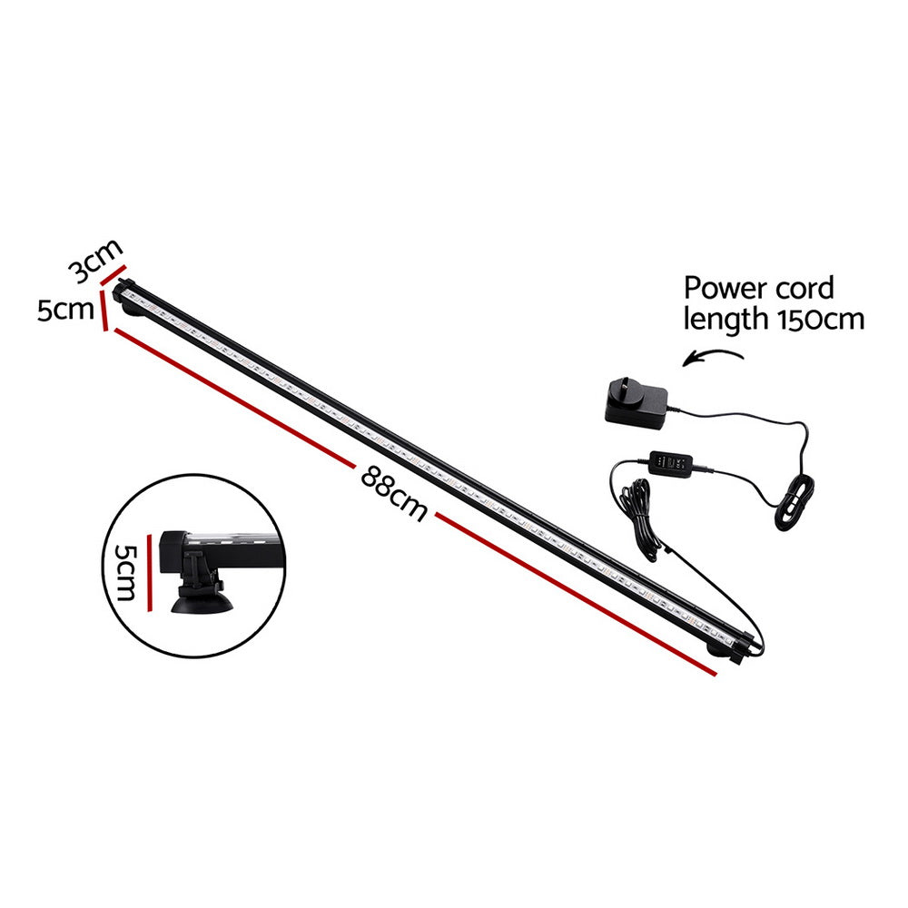 i.Pet Aquarium Light Submersible 88CM Air Bubble LED Light AQUAR-LT-88-BUBBLE-BK