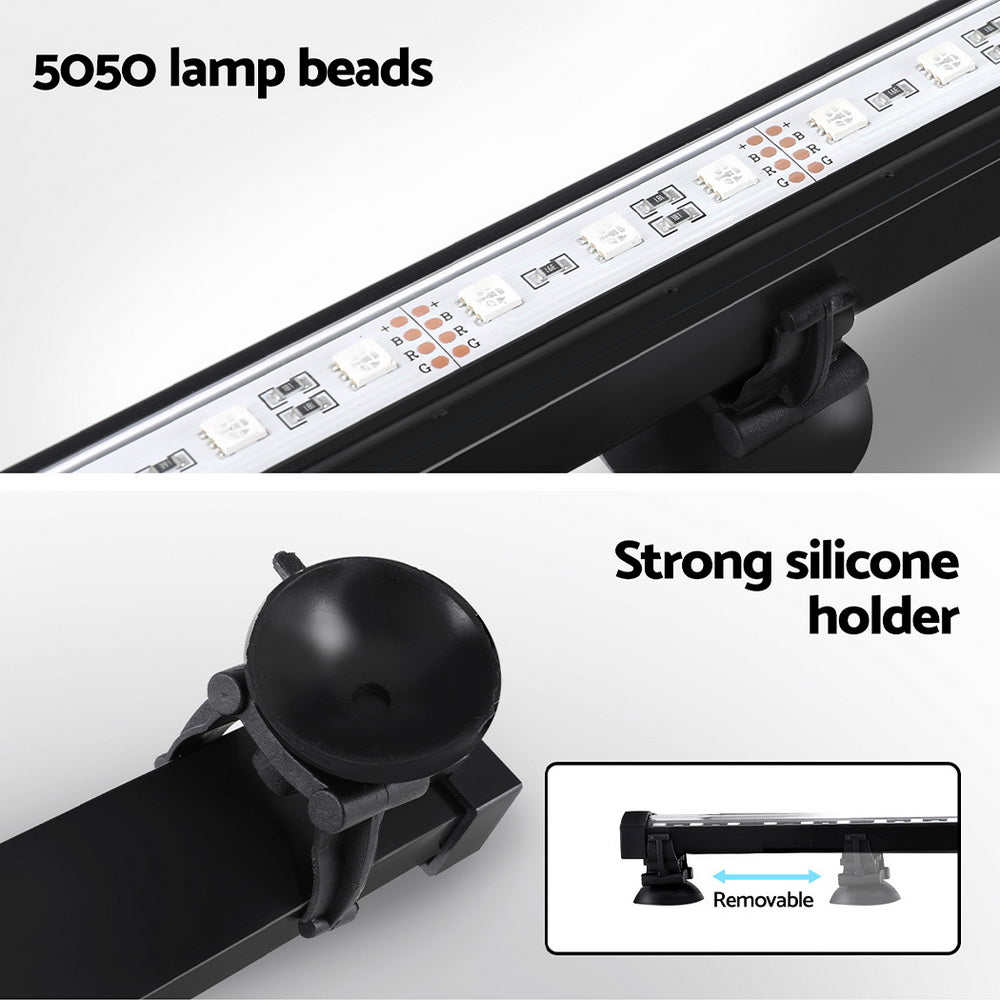 i.Pet Aquarium Light Submersible 88CM Air Bubble LED Light AQUAR-LT-88-BUBBLE-BK