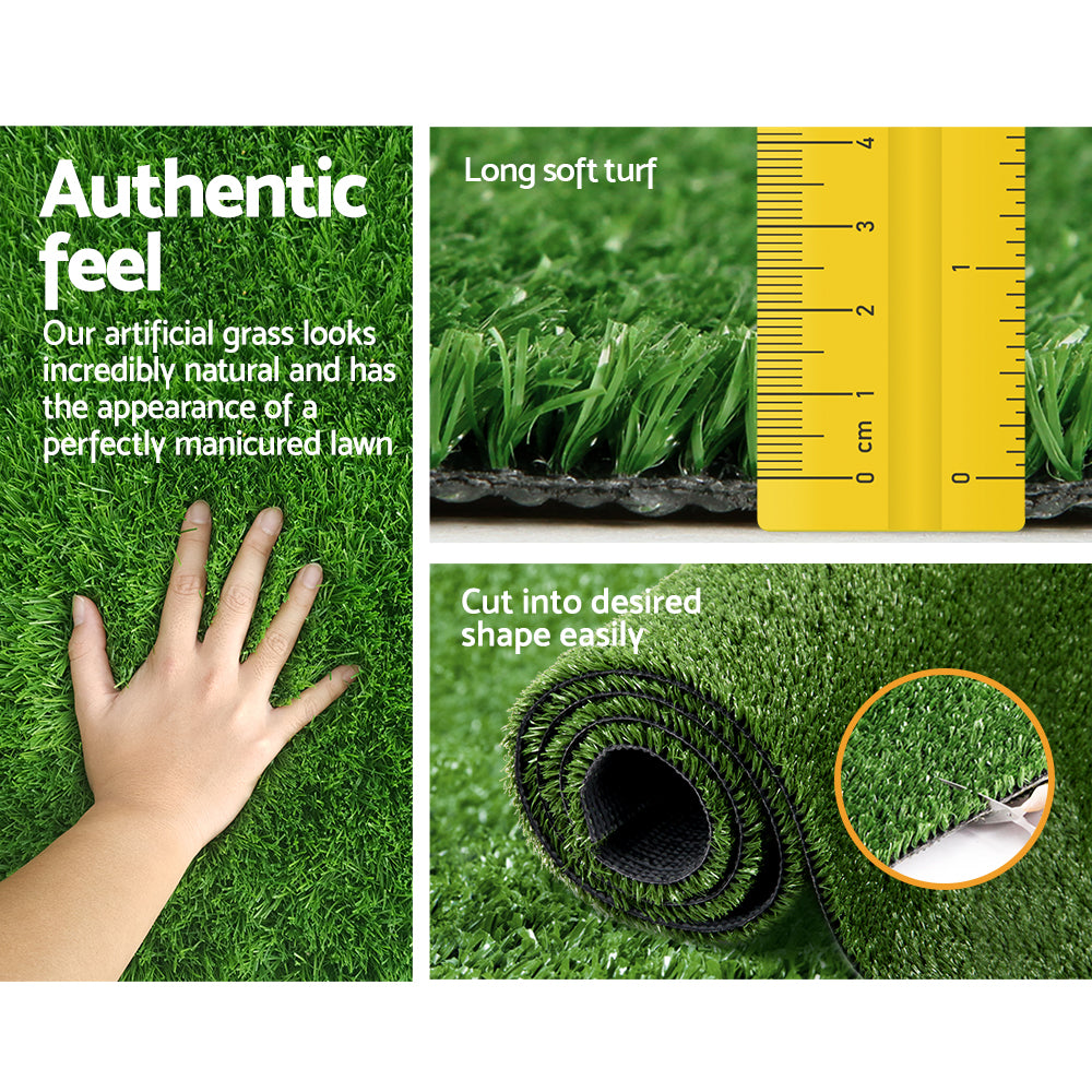 Prime Turf Artificial Grass 2mx10m 17mm Synthetic Fake Lawn Turf Plant Plastic Olive AR-GRASS-15-210M-OL