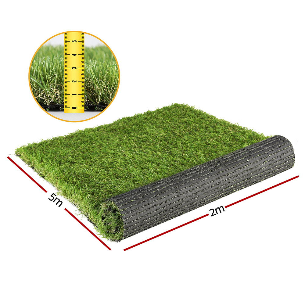 Prime Turf Artificial Grass 35mm 2mx5m Synthetic Fake Lawn Turf Plastic Plant 4-coloured AR-GRASS-35-205M-4C
