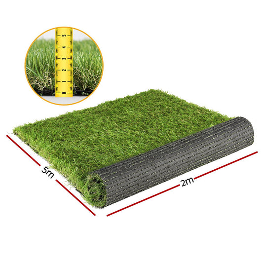 Prime Turf Artificial Grass 35mm 2mx5m Synthetic Fake Lawn Turf Plastic Plant 4-coloured AR-GRASS-35-205M-4C