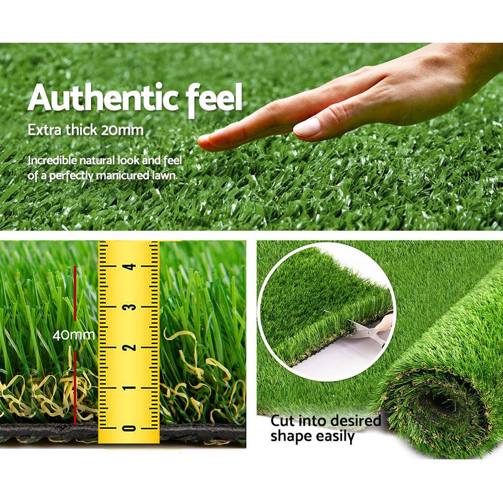Prime Turf Artificial Grass 40mm 1mx10m Synthetic Fake Lawn Turf Plastic Plant 4-coloured AR-GRASS-40-110M-4C