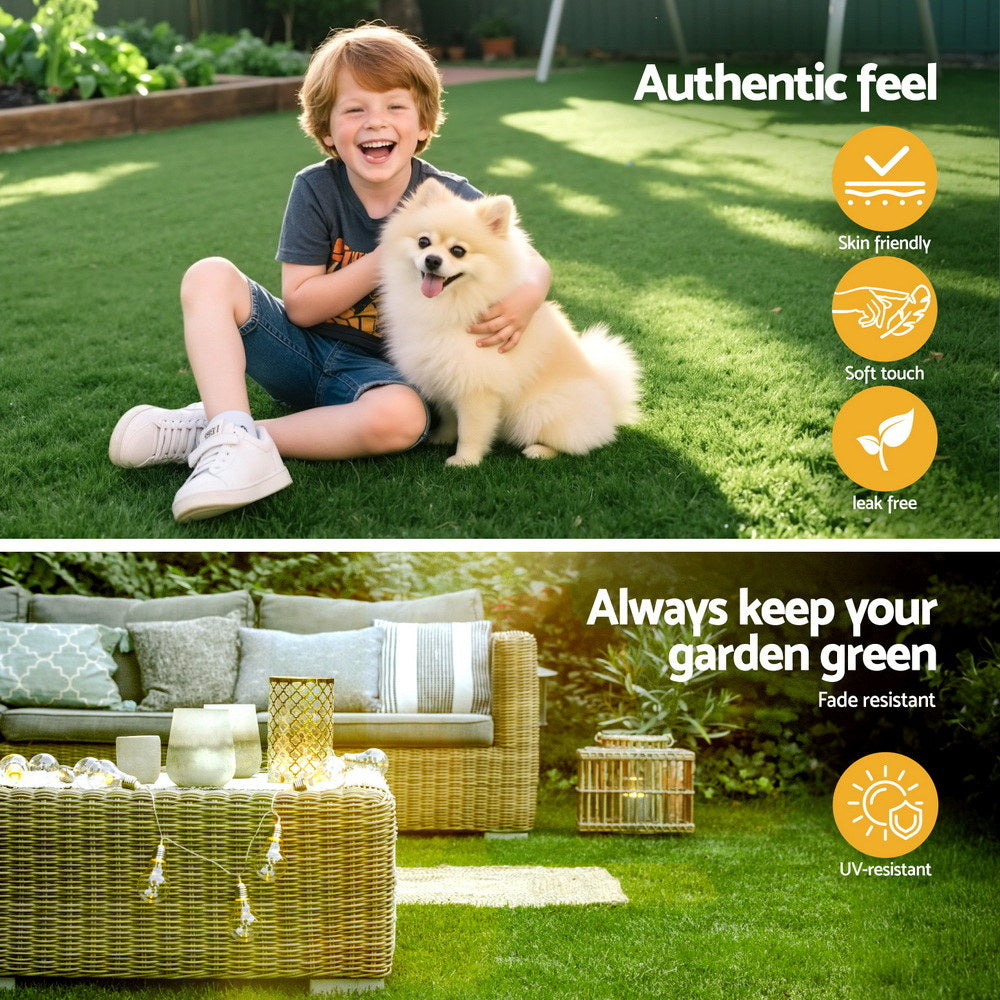 Prime Turf Artificial Grass Turf Rug Fake Grass 2 Rolls 15mm Height 50cm x 2m Indoor Outdoor Synthetic Grass AR-GRASS-50X200-OL