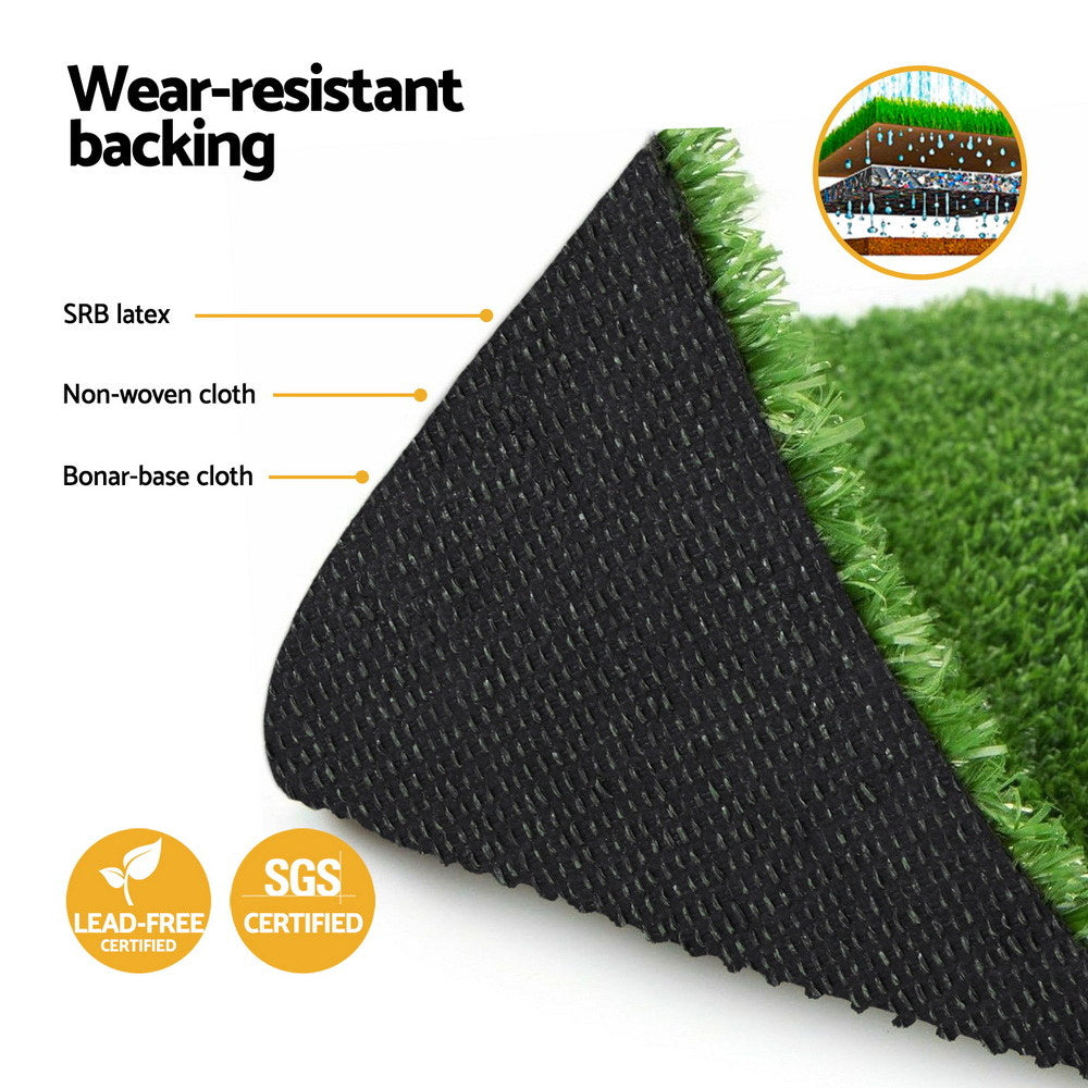 Prime Turf Artificial Grass Turf Rug Fake Grass 2 Rolls 15mm Height 50cm x 2m Indoor Outdoor Synthetic Grass AR-GRASS-50X200-OL
