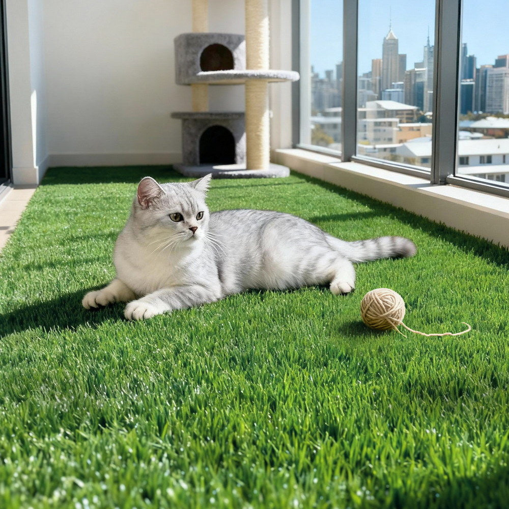 Prime Turf Artificial Grass Turf Rug Fake Grass 2 Rolls 15mm Height 50cm x 2m Indoor Outdoor Synthetic Grass AR-GRASS-50X200-OL