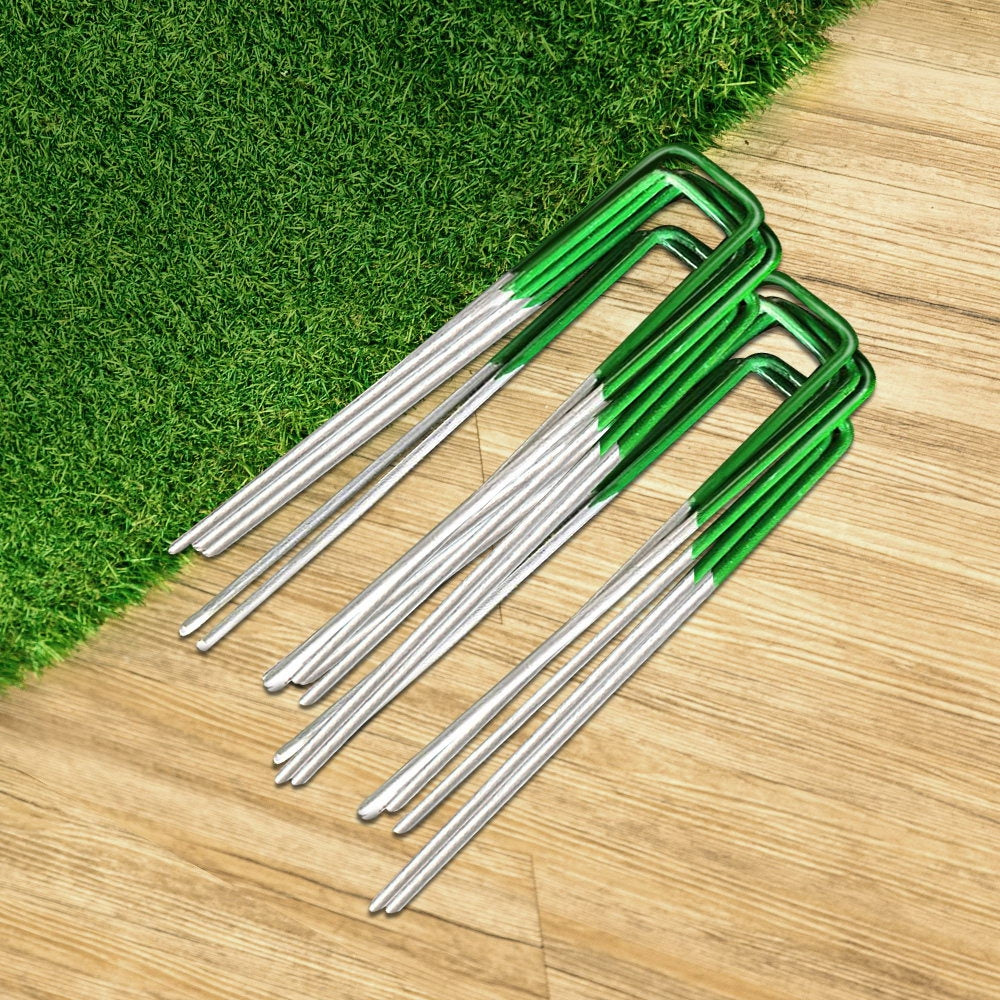 Prime Turf Artificial Grass Synthetic Pins 100pcs Turf Pegs Heavy Duty Weed Mat Stakes Landscape AR-GRASS-PINS-100