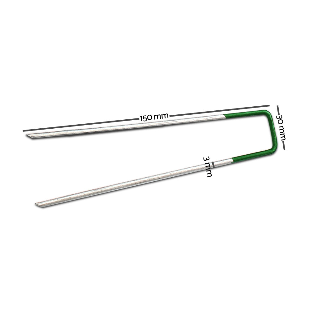 Prime Turf Artificial Grass Synthetic Pins 100pcs Turf Pegs Heavy Duty Weed Mat Stakes Landscape AR-GRASS-PINS-100