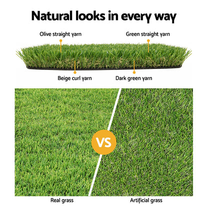 Primeturf 30mm 1mx20m Artificial Grass Synthetic Fake Lawn Turf Plastic Plant 4-coloured AR-GRASS-SILK-30-120