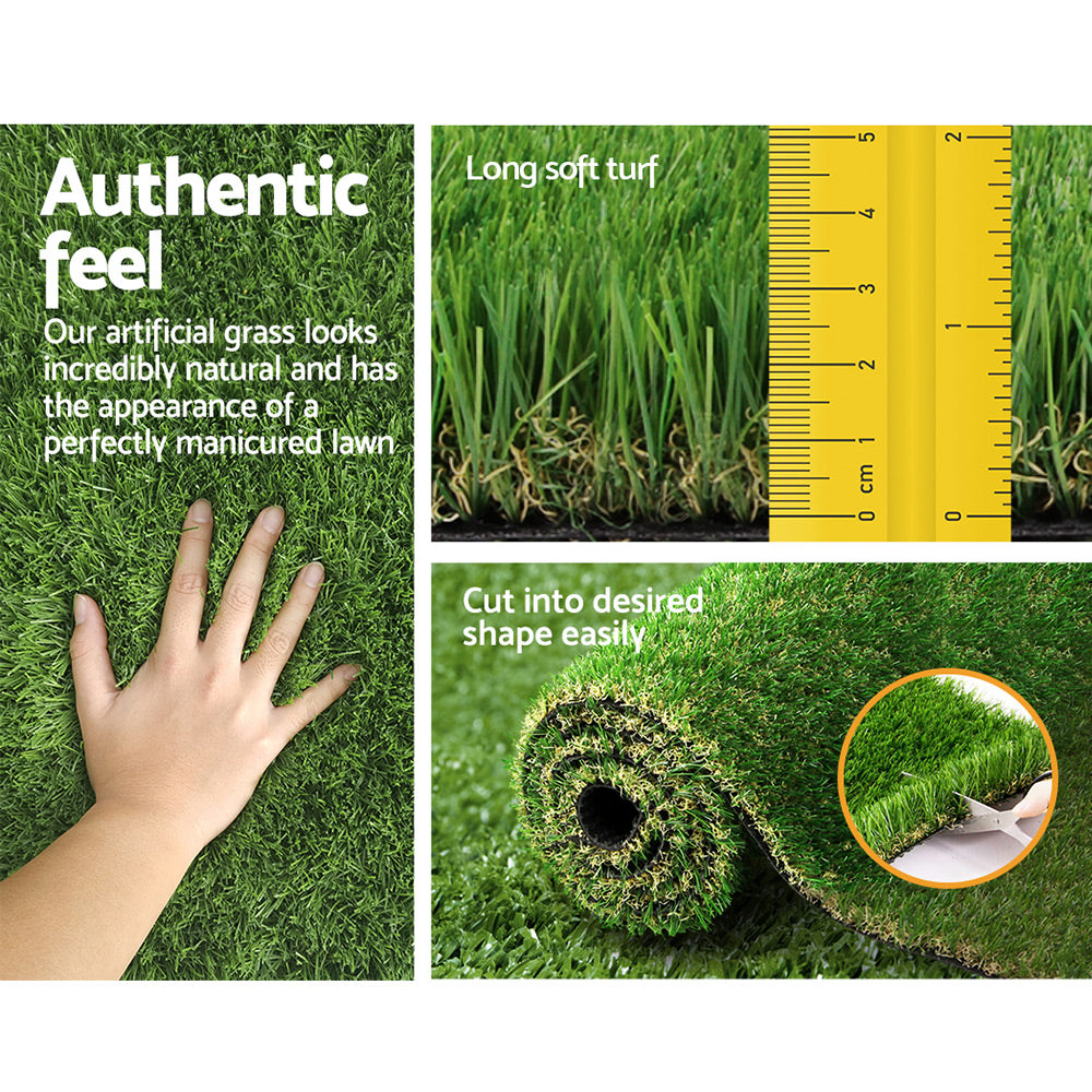 Primeturf 30mm 2mx5m Artificial Grass Synthetic Fake Lawn Turf Plastic Plant 4-coloured AR-GRASS-SILK-30-205