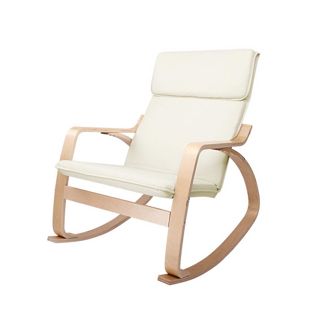 Artiss Rocking Armchair Nursing Bentwood Aero ARMCHAIR-01-BG