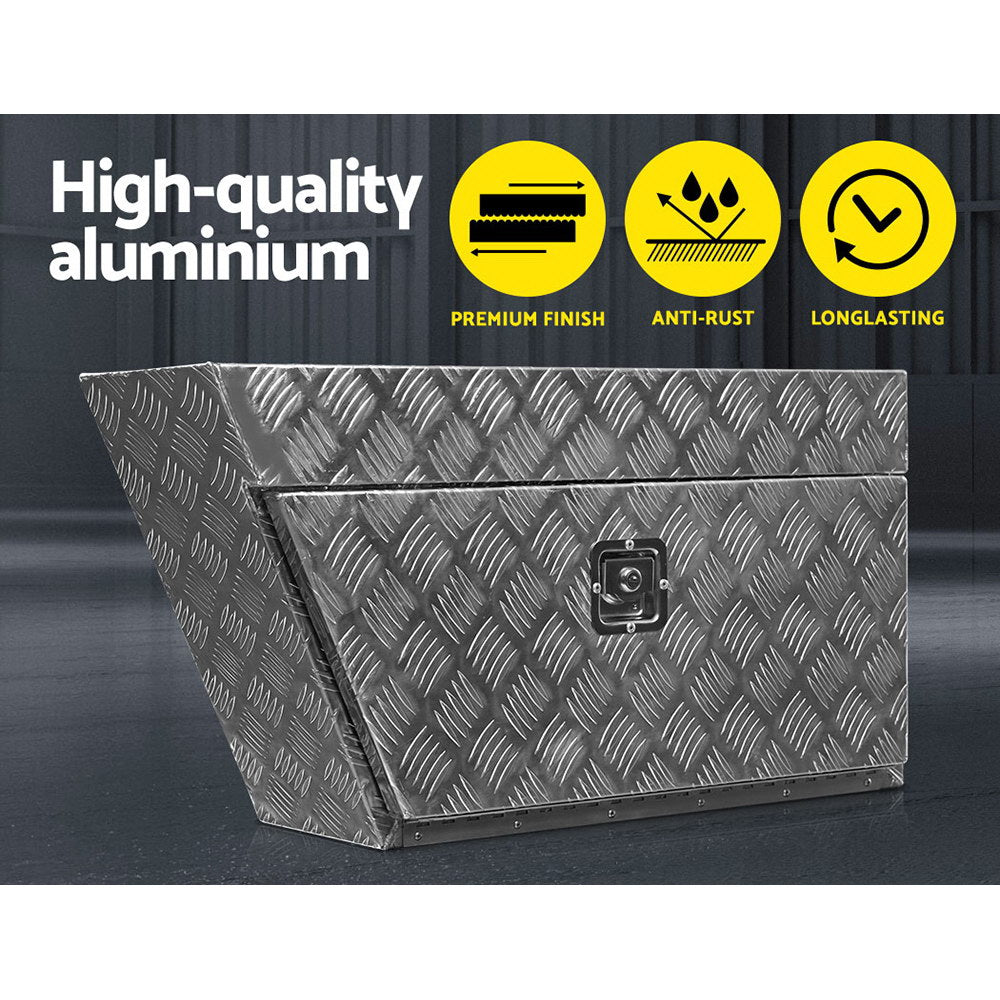 Giantz Aluminium Ute Tool Box Pair of Toolbox Tray Vehicle Storage Lock ATB-DS-75-40