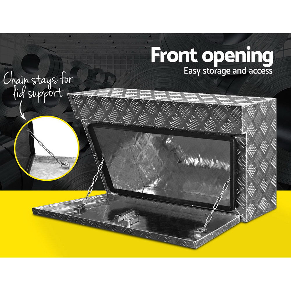 Giantz Aluminium Ute Tool Box Pair of Toolbox Tray Vehicle Storage Lock ATB-DS-75-40
