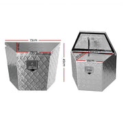 Giantz Aluminium Ute Tool Box Storage Lock Box Ute Trailer Vehicle Truck ATB-GT-73-39