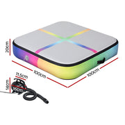 Everfit 1m Air Track Mat Inflatable Gymnastics Tumbling Mat W/ Pump Colourful ATM-1-1-02M-MC-AP